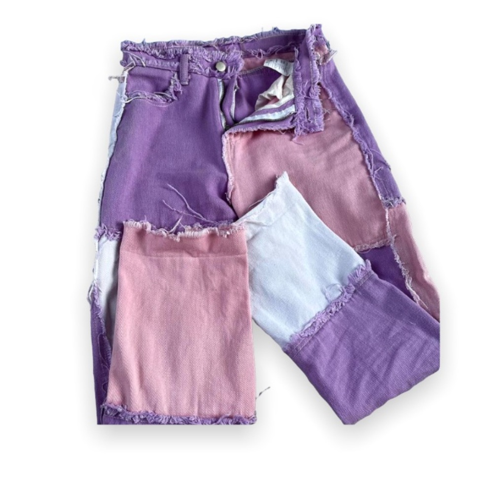 Pink & Purple Patchwork Pants - image 6